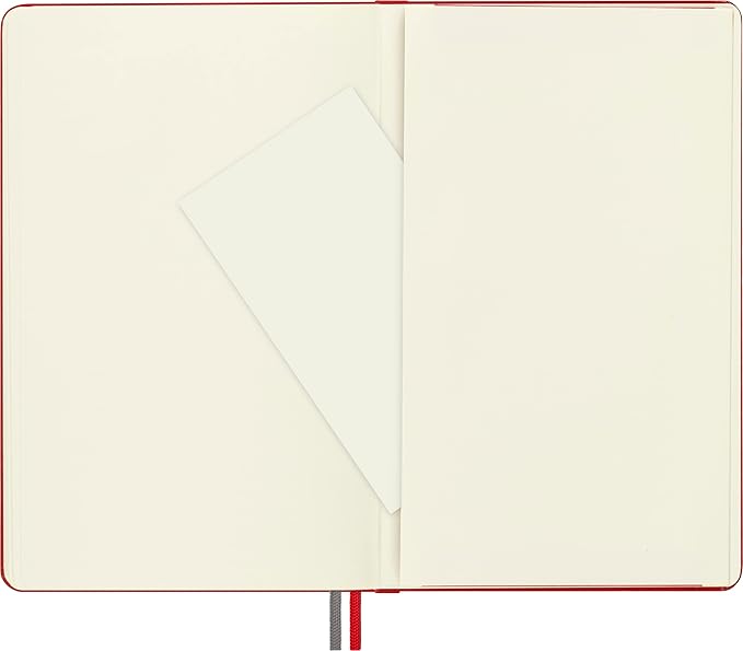 Moleskine Classic Expanded Notebook, Hard Cover, Large (5" x 8.25") Plain/Blank, Red, 400 Pages