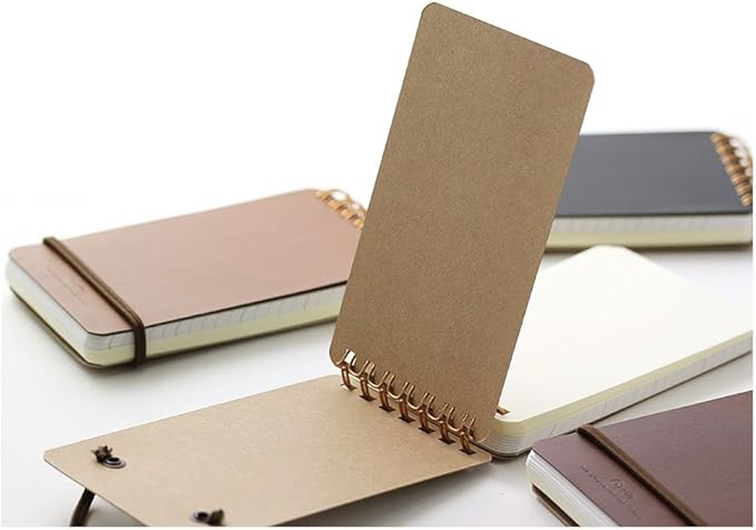 DESIGNPHIL Midori 11796006 Notepad WM Ring Memo Grain Black