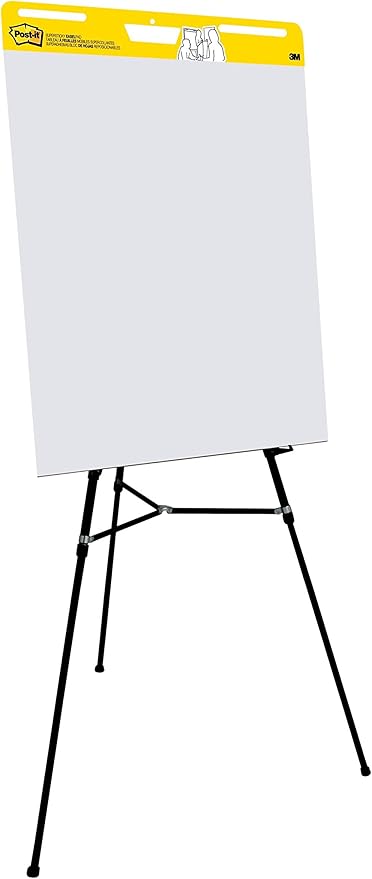 Post-it Super Sticky Easel Pad, 25 x 30 Inches, 30 Sheets/Pad, 6 Pads, Large White Premium Self Stick Flip Chart Paper, Super Sticking Power (559VAD6PK)