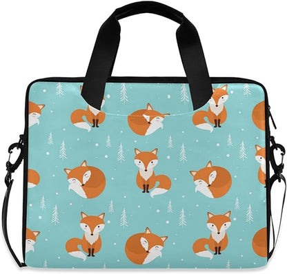 Fox Laptop Bag Case Laptop Messenger Bag Briefcase for Men Women