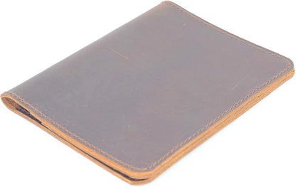 JJNUSA Compatible with Rocketbook Mini Cover Smart Business Handmade Distressed Genuine Leather Journal Notebook Cover for Card Holder Mini 3.5" x 5.5" Brown