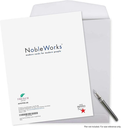 NobleWorks - 1 Jumbo School Teacher Thank You Notecard From US, Everyone w/Envelope (8.5 x 11 Inch) Team Sports Athlete Gratitude, Coaches and Mentor Notecard - Great Coach Thank You J6767TYG-US