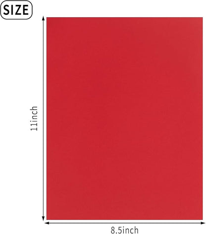 30 sheets Cardstock Paper 8 1/2 x 11 Inches for Crafts and Invitations (White/Red/Blue)