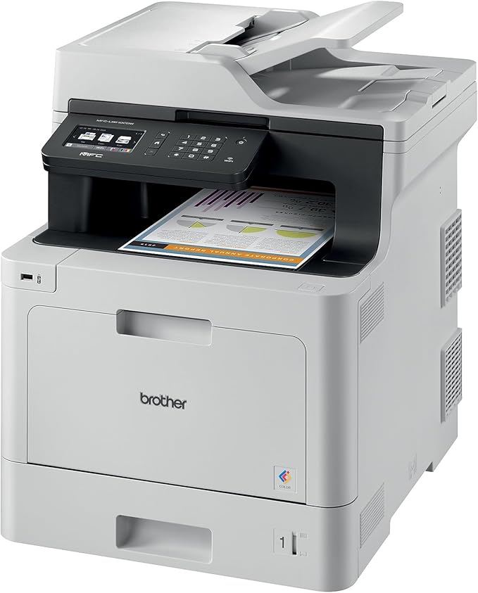 Brother Printer MFCL8610CDW Business Color Laser All-in-One with Duplex Printing and Wireless Networking, White, 21.2" x 17.1" x 20.7"