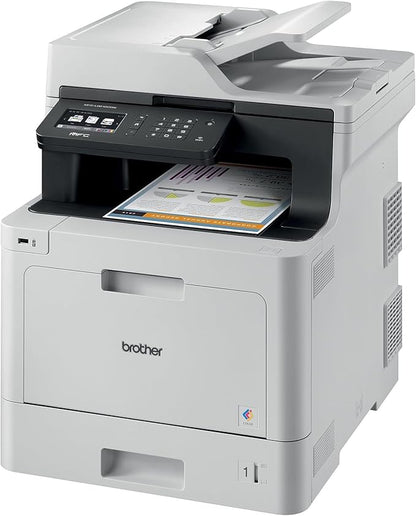 Brother Printer MFCL8610CDW Business Color Laser All-in-One with Duplex Printing and Wireless Networking, White, 21.2" x 17.1" x 20.7"