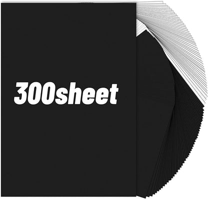 300 Sheets White Black Card Stock Paper,8.5 x 11 Inch Cardstock Paper,180gsm/65lb Thick Cardstock Printer Paper, Blank Heavy Card Paper for Invitations, Greeting Cards Making, Postcards