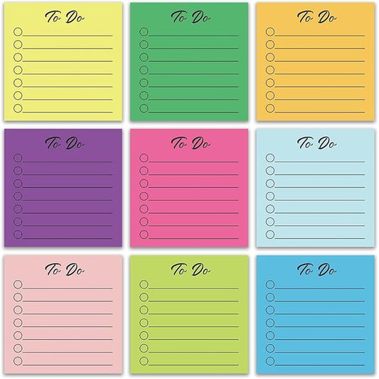 Post it Notes 3x3 Cute and Aesthetic Sticky Notes Planner Notepad - 450 Sheets - Desk Accessories for School, Office, and Home - Ideal Gifts for Teachers, Women, and Coworkers (to do)