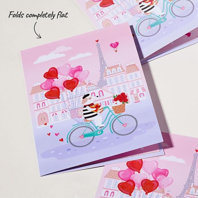 Lovepop Plushpop Soft Animal Pop-Up Card for Her and Him - 3D Greeting Card for Boys, Girls, Men, Women - French Love Dog - 6" x 8" Card