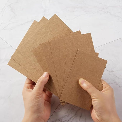 50 Sheets Blank Cardstock Paper 250 GSM Thick Heavy Cards Stock for DIY Art Projects, Card Making, Postcards, Greeting Cards, Birthday Party, Wedding Invitation (Brown, 5x7 inches)
