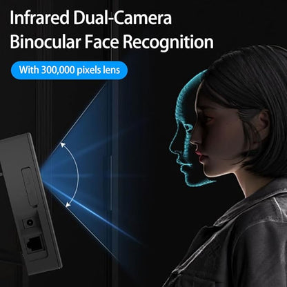 BISOFICE Time Attendance Face Recognition Time Clock Support Fingerprint Password Palm Print Facial Fast Recognition for Employees USB Port Data Management Device Suitable for Office Small Business