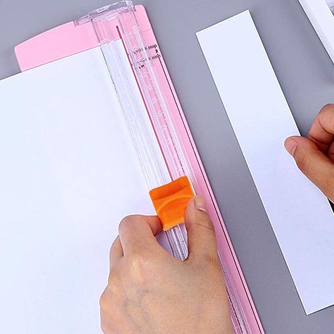 SING F LTD Paper Cutter Replacement, A4 Paper Cutter Blades Cutting Tool with Safe Pressing Design 10pcs Orange