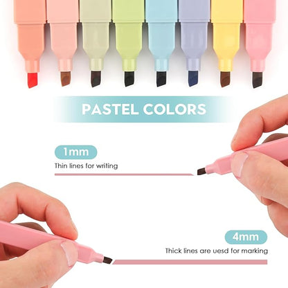 YISAN Highlighters Pastel No Bleed,Assorted Colors Bible Pens,Aesthetic,Soft Tip for Book,Journal,70948