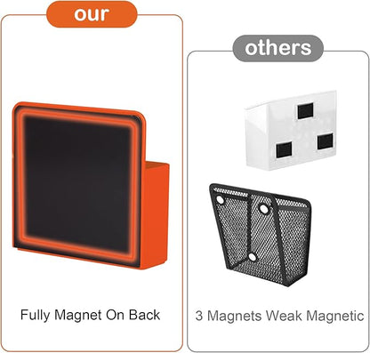 Magnetic Pen Holder,2 Pack Magnetic Dry Erase Marker Holder with Generous Compartments,Strong Magnet Storage Marker Pen Pencil Organizer for Refrigerator,Whiteboard,Locker Accessories