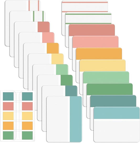 Mr. Pen- Sticky Index Tabs, 500 Pcs, 21 Sets, Colorful Sticky Tabs for Notebooks, Page Markers, Page Tabs for Binders, Page Tabs Sticky Tabs for Books, Notebook Tabs, Book Sticky Tabs for Notebooks