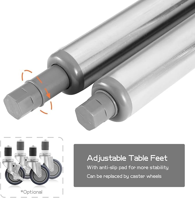 Stainless Steel Work Table for Prep & Work 24 x 30 Inches, Commercial Heavy Duty Kitchen Table with Undershelf for Restaurant, Home, Hotel, Kitchen Prep Tables