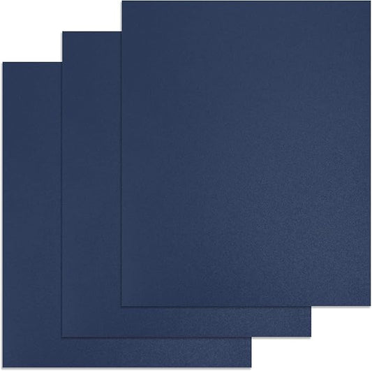 Binditek 25 Pack 12 Mil Sand-Textured Polycover - Plastic Binding Cover for Business Reports and Proposals - Lightly Textured Sand Finish - Square Corners, Un-Punched, Navy Color, Office Supplies