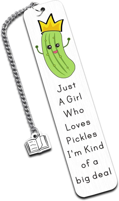 Funny Bookmark for Women, Pickle Gifts for Book Lovers, Book Marks for Reading Women, Girls Christmas Gifts for Pickle Lovers, Stocking Stuffers for Girls Pickle Lovers, Birthday Valentines Day Gifts