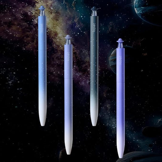 Creative Galaxy Pens Quick Dry Black Ink Fine Point Smooth Writing for Journaling Note Taking, Cute Office School Supplies Gifts for Women Men, Pack of 4pcs(Starry sky)