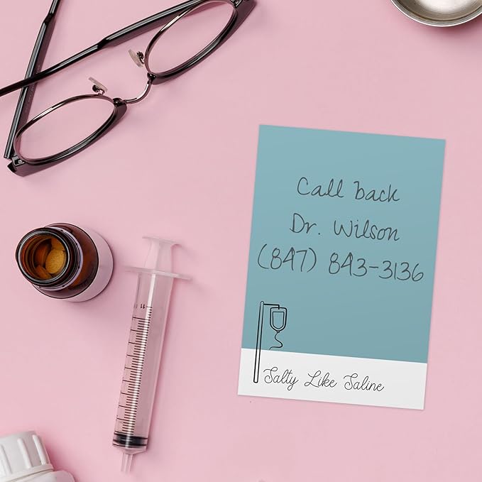 Nursing Sticky Note Pads / 4" x 6" Repositionable Snarky Medical Sticky Notes / 5 Humorous Designs / 50 Sheets Per Pad Set of 5 / Made in USA