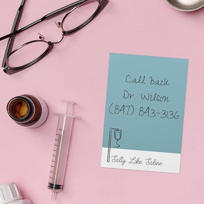 Nursing Sticky Note Pads / 4" x 6" Repositionable Snarky Medical Sticky Notes / 5 Humorous Designs / 50 Sheets Per Pad Set of 5 / Made in USA