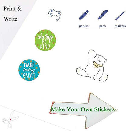 OausTect Full Page Labels 8.5 X 11 Sticker Paper for Laser & Inkjet Printer Printable Permanent Adhesive Mailing Shipping Address Label, Matte White, 500 Sheets -500 Labels (8165/5165)