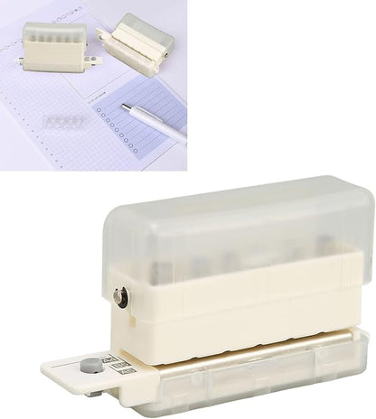 6 Hole Paper Puncher, Loose Binders & Binding Systems Binding Machines Leaf Paper Puncher for A4 A5 B5 Notebook Scrapbook, 2 Sheets Capacity, Hole Diameter: 5.5mm (Transparent)
