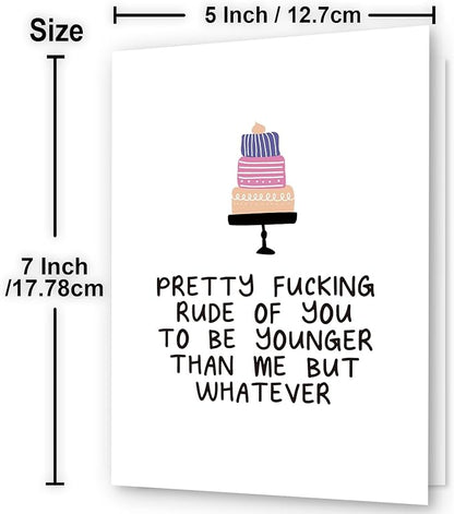 Hqulpr-Funny Birthday Cards For Women, Birthday Cards For Sister, Happy Birthday Bestie Card, Birthday Cards For Women Friendship, Funny Happy Birthday Card For Her, Best Friend, Coworkers