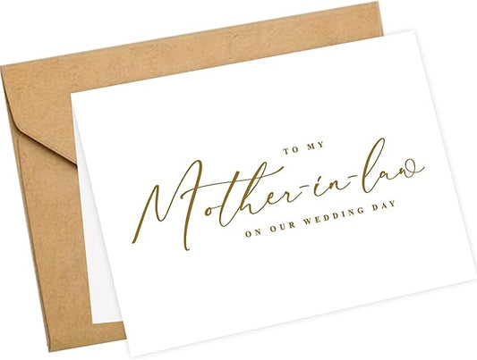LADY&HOME To My Mother-in-law on My Wedding Day Card,Card to Mother of the Bride or Groom,Thank Mother-in-law Wedding Day Card (C2:Mother-in-law)