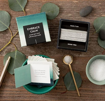Compendium ThoughtFulls Pop-Open Cards – Embrace Calm – 30 Pop-Open Cards, Each with a Different Inspiring Message Inside