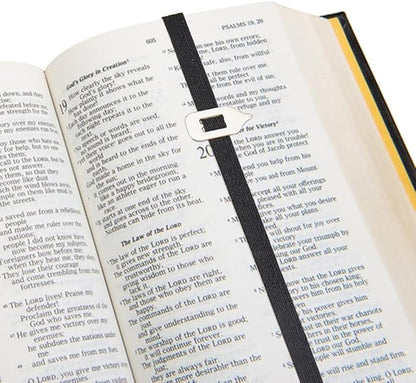 CRASPIRE Elastic Bookmark Black Book Marks with Pointer Elastic Rope Band Strap Planner Bookmarks Page Tags for Reading Library Lovers Teachers Classmates Friends Birthday Gifts