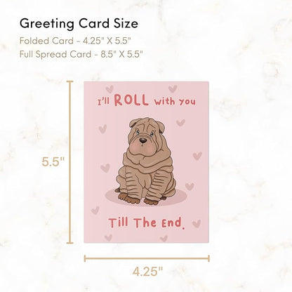 ALY LOU Birthday Card Anniversary Mother's Day Father's Day/Mom Dad/Her Him/Husband Boyfriend/Girlfriend Wife/Greeting Card (I'll Roll With You ...)