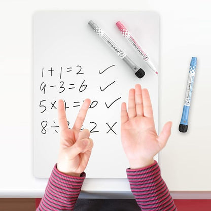 Nicpro 12 x 16 inches Lapboard Small Dry Erase Lap Board Double Sided with 3 Water-Based Pens Learning Mini Whiteboard Portable for Kid Student and Classroom Use