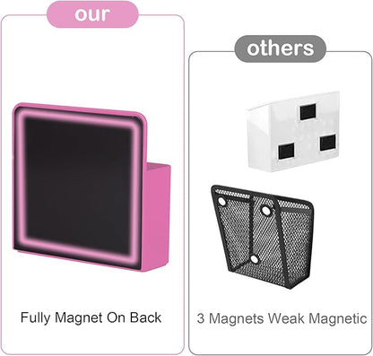 Magnetic Pen Holder,2 Pack Magnetic Dry Erase Marker Holder with Generous Compartments,Strong Magnet Storage Marker Pen Pencil Organizer for Refrigerator,Whiteboard,Locker Accessories