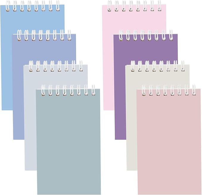 Ddaowanx Small Notebooks,3x5 Pocket Spiral Notepads With Lined Pages - The Perfect Little Mini Notebook to Stay Organized and Boost Productivity at Work or School (8, Delight Colors)
