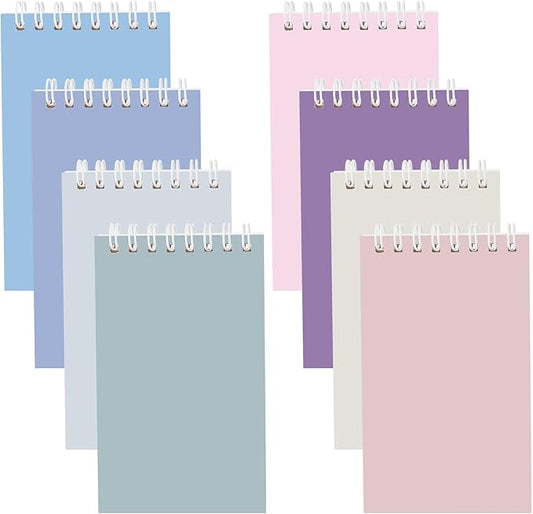 Ddaowanx Small Notebooks,3x5 Pocket Spiral Notepads With Lined Pages - The Perfect Little Mini Notebook to Stay Organized and Boost Productivity at Work or School (8, Delight Colors)