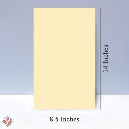 Ivory Pastel Color Paper – Great for Arts and Crafts and Stationery Printing – 8.5 x 14" (Menu/Legal Size) – 20lb Bond / 50lb Text / 75GSM – Copy, Writing and Printer Paper – 500 Sheets per Pack