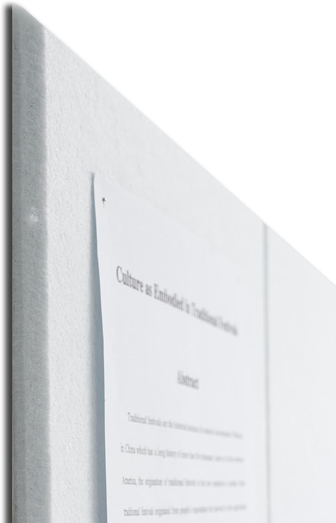 Large Felt Bulletin Board(36" x 24"),Cork Board Alternative,6 Pack Felt Wall Tiles with Safe Removable Adhesive Tabs,Notice Pin Board/Message Board/Vision Board for Office, School & Home