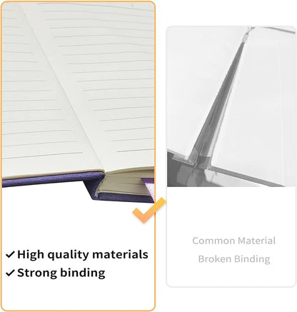 A6 Small Journal Notebook, Lined Pocket Notebook with Pen Holder, Mini Notebook Hardcover, 192 Pages, 3.9 inches * 5.5 inches Jurnal for Women and Man（1PACK Black）