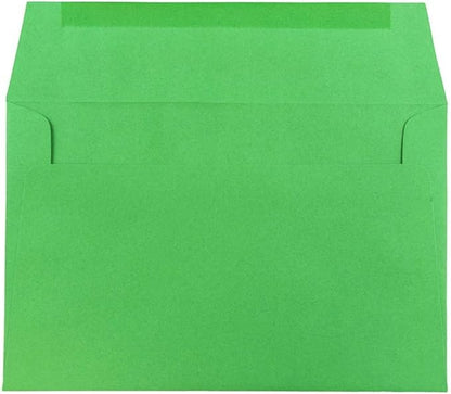 JAM PAPER A9 Colored Invitation Envelopes - 5 3/4 x 8 3/4 - Green Recycled - Bulk 500/Box