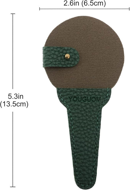 Embroidery Scissors Sheath Protector Craft Scissors Storage Cover Leather Case, 2Pieces Green