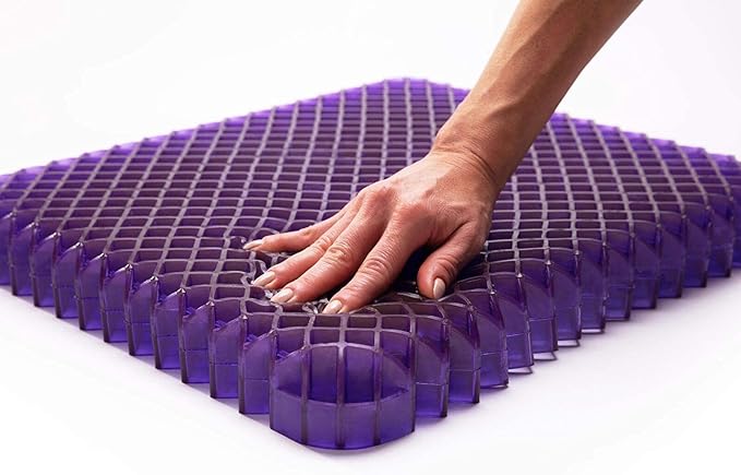 Purple Royal Seat Cushion - Seat Cushion for The Car Or Office Chair - Temperature Neutral Grid