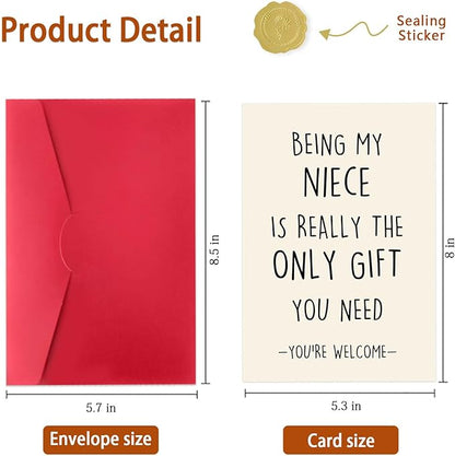 Funny Niece Birthday Card, To My Niece, Birthday Cards for Niece, Birthday Gift for Niece, Christmas Cards for Niece, Happy Birthday Niece