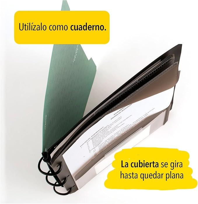 Five Star Flex Refillable Notebook + Study App, College Ruled Paper, 1 Inch TechLock Rings, Pockets, Tabs and Dividers, Seaglass Green (29328AQ8)