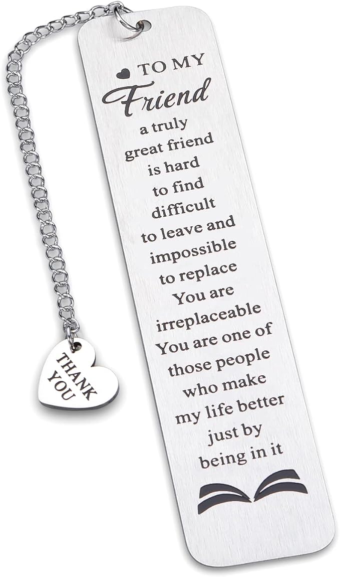 Friend Bookmark Gifts for Her Friendship Gifts for Women Female Friends Best Friend Birthday Graduation Farewell Gifts for Girl Teen Bestie Valentines Day Christmas Gifts for Book Lovers