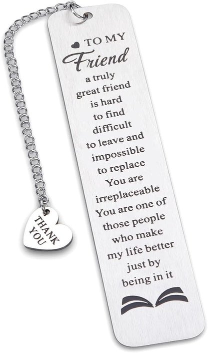 Friend Bookmark Gifts for Her Friendship Gifts for Women Female Friends Best Friend Birthday Graduation Farewell Gifts for Girl Teen Bestie Valentines Day Christmas Gifts for Book Lovers
