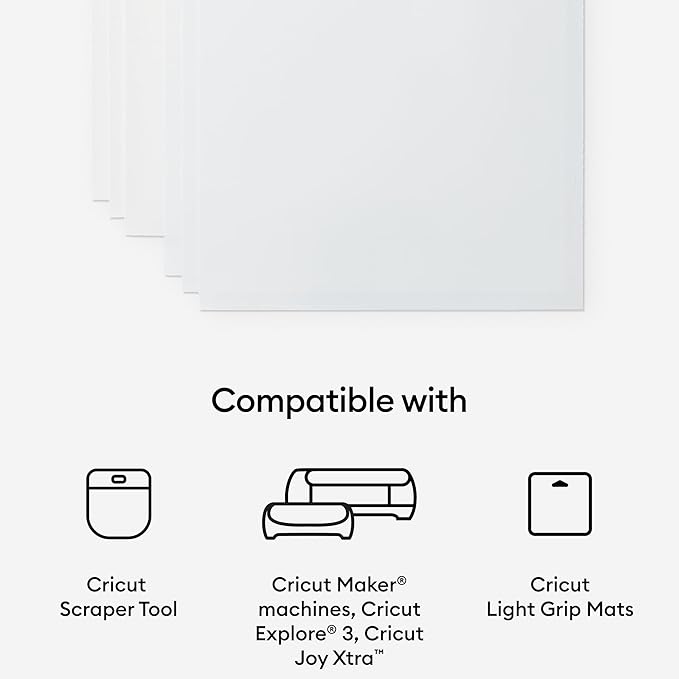 Cricut Waterproof Sticker Paper - US Letter Size (8.5in x 11in), Sticker Paper for Printer, Compatible with Cricut Maker, Explore 3, & Cricut Joy Xtra, Transparent (6 Ct)