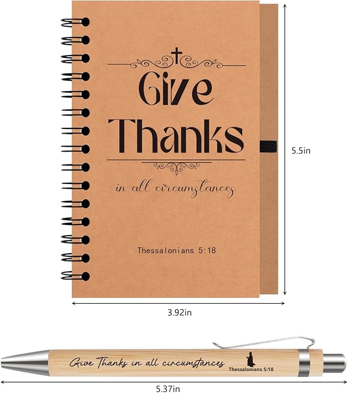 20Pcs Christian Gifts Prayer Journal,10 Bulk Spiral Notebooks with 10 Bible Pens for Christian Women Men, Church Supplies for Office School Visitor, Pocket Bible Journal Notebooks for Believer