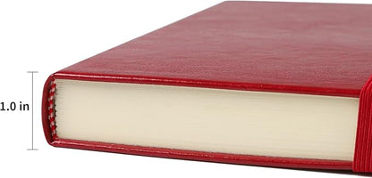 Journal Notebook Journal for Men/Women Journals for Writing A5 180Sheets 360Pages College Ruled Notebook 100gsm Lined Paper Leather Hardcover Journal 5.9'' X 8.4'' (Red)
