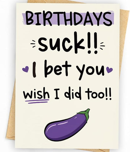 Funny Birthday Card & Gifts for Men, Husband, Boyfriend, and Him, Happy Bday Card