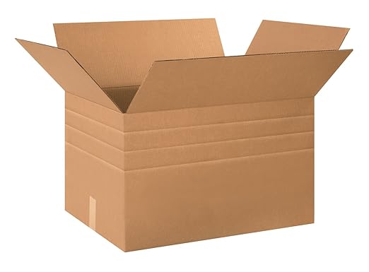 AVIDITI Multi-Depth 24" x 18" x 18" Single Wall Cardboard Boxes (15-Pack) | Large Corrugated Boxes for Shipping, Packaging, Moving, Storage Box for Home or Business, Strong Wholesale Bulk Boxes